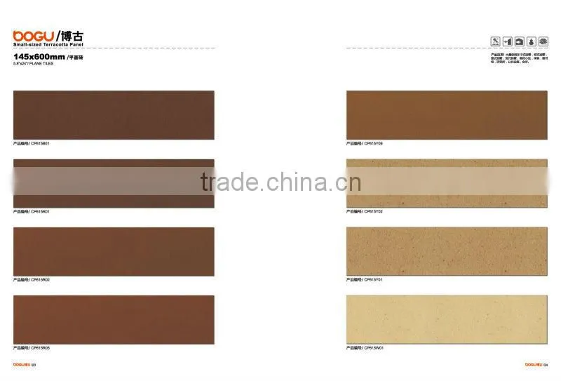 145x600mm exterior clinker tile facade