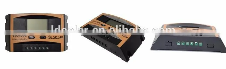 PWM 10A 12/24V auto PV solar charge controller with LCD screen