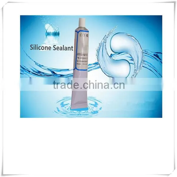 A single dose of silicone sealant based clear waterproof ceramic tile adhesive