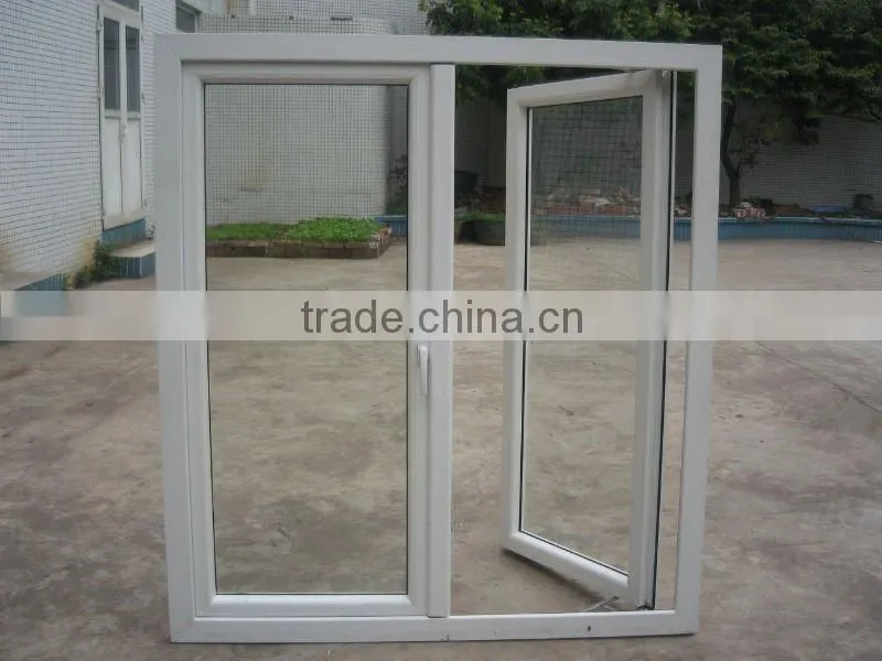 white PVC outward window