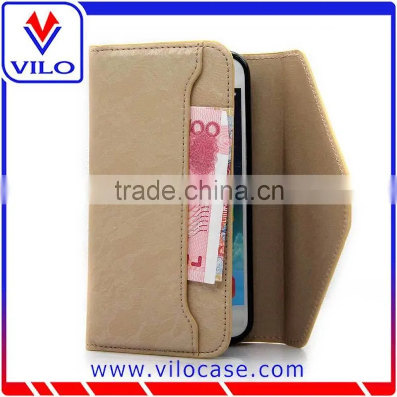 Lace PU leather magnetic detachable back cover case with card slot for Iphone 6