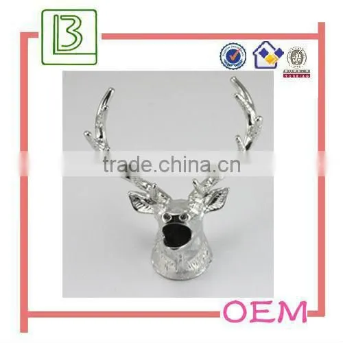 Zinc Alloy Casting Metal Deer Head Figurine Statue