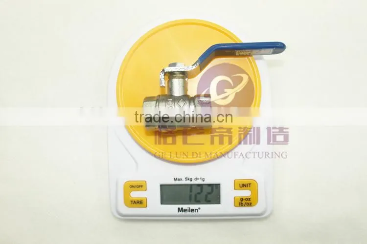 GLD Cheap price 5PCS/LOT hot sale 1/4" Double male external thread ball valve ,brass ball valve , valvecopper ,