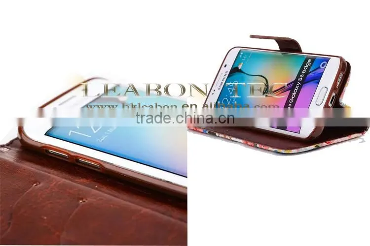 Wholesale Alibaba Leather Cell Phone Cover Case, For Samsung Galaxy S6 Wallet Leather Case