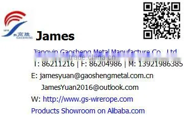DIN3052 HQ 1*7 galvanized tensile cable