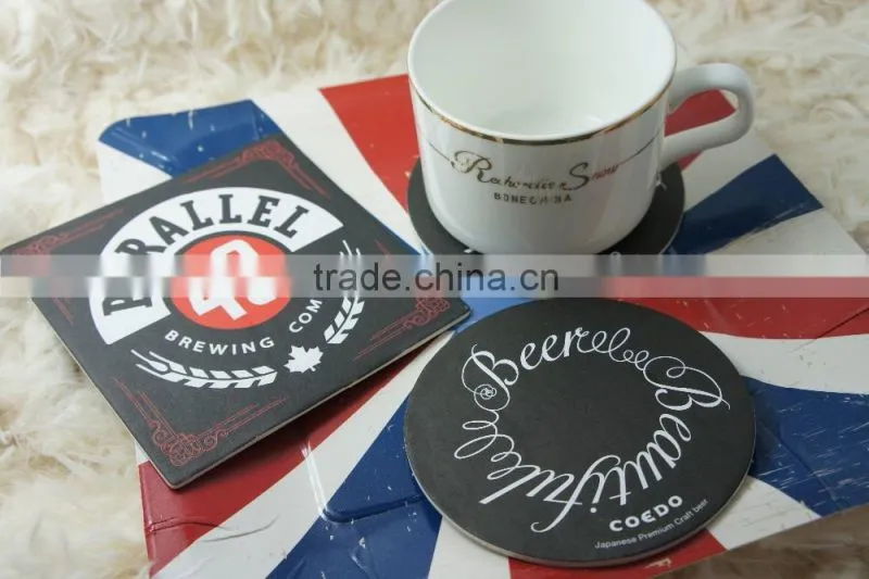 Eco-friendly hot new popular items paper cardboard coaster