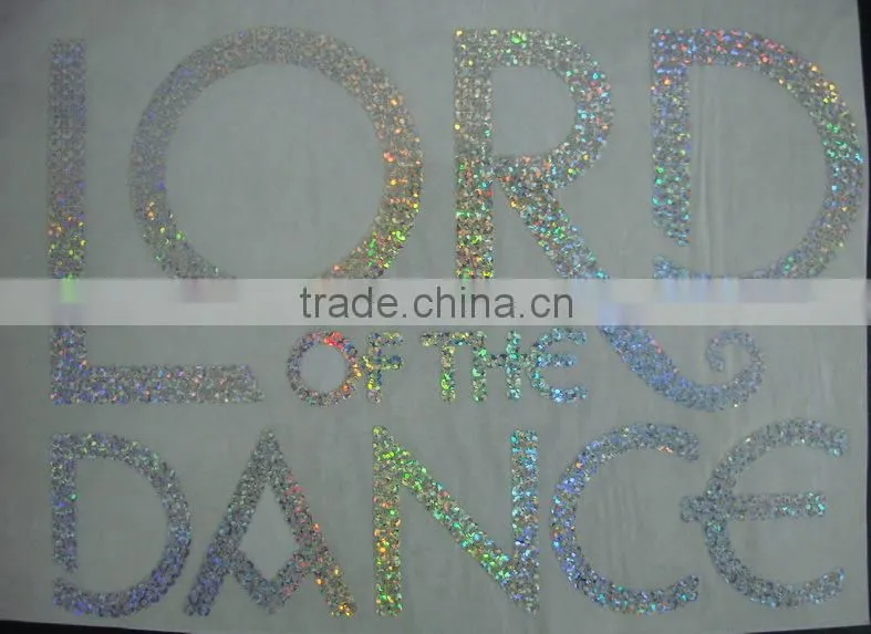 Bling rhinestone dance iron on transfer in sequins