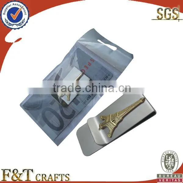 Promotional cheap custom shape stainless steel metal paper clip