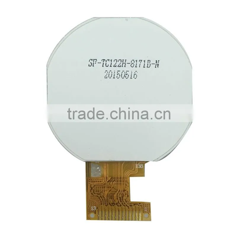1.22" inch 240x204 dots round TFT IPS LCD panel SPI interface 13pins