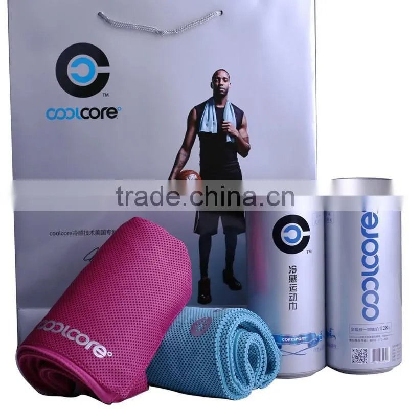 Custom double layer breathable sport instant cooling towel