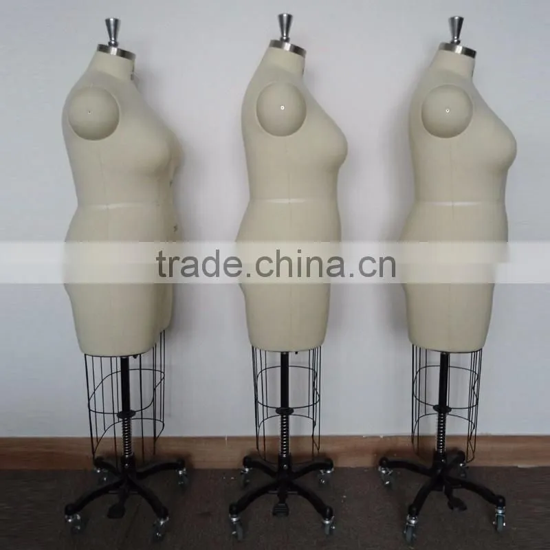 European and American female mannequin wedding dressform with collapsible shoulder hip and belly