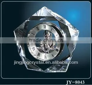 Crystal Glass Desk Clock Decoration Table Clock