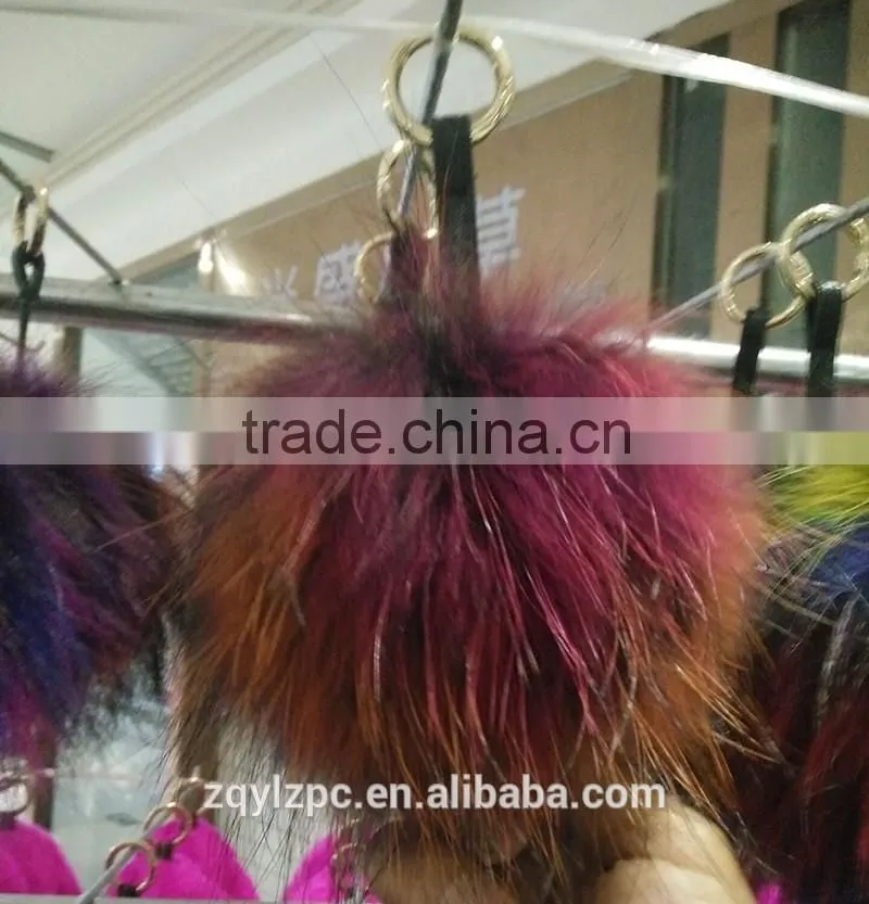 Natural Real Fur Pom Poms Ball / Fur Ball / Raccoon Fur Pompon