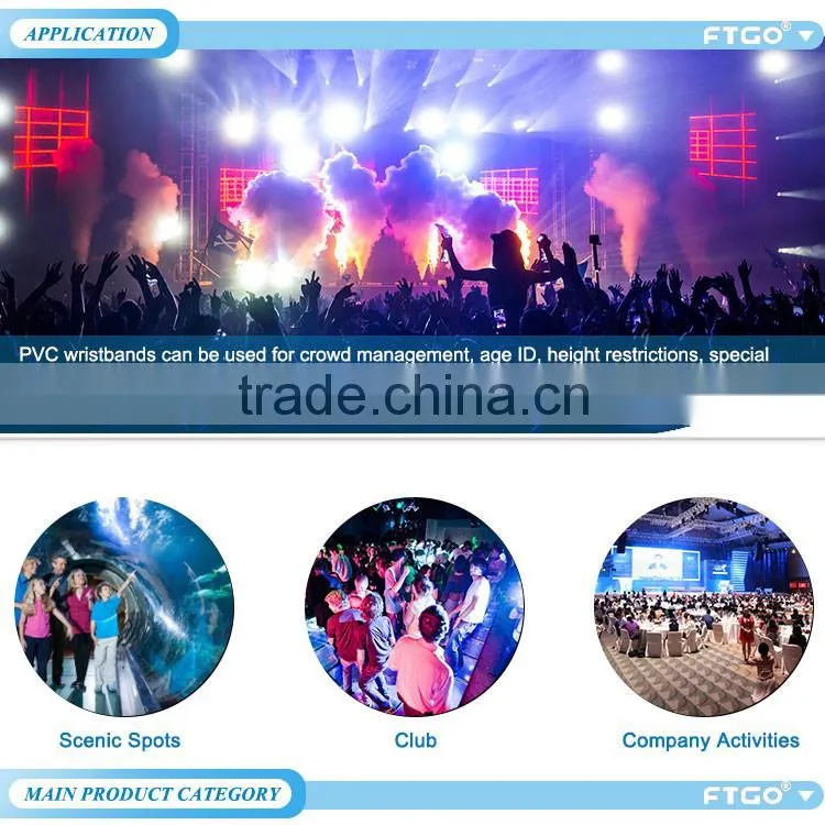 cheap price promotional event PVC wristbands in various colors