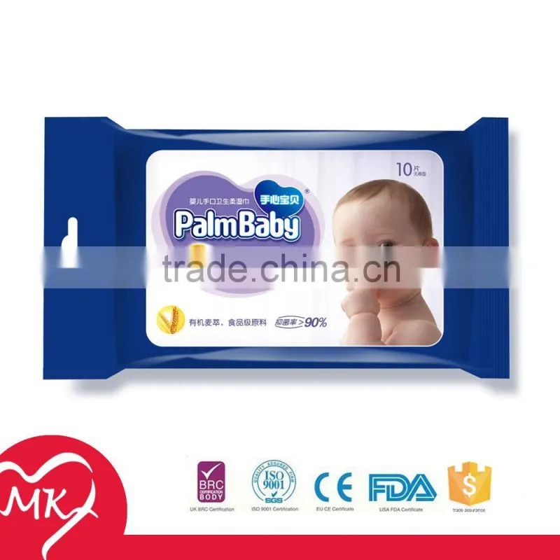 Bacteriostatic multi-purpose organic natural custom high quality baby wet wipes tissue factory china