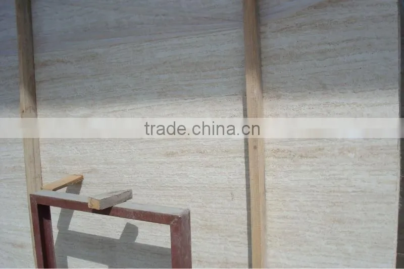 Super white travertine slab vein cut travertine slab