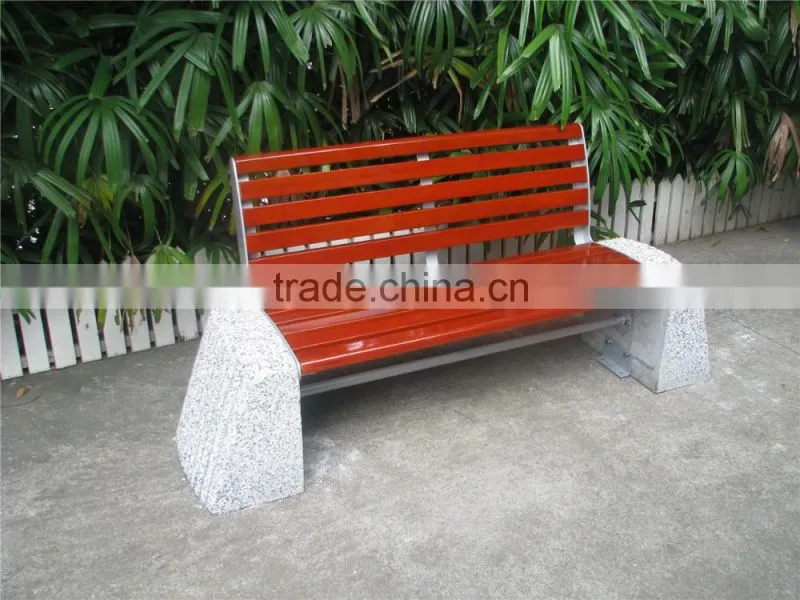 Cast iron and wood garden bench outdoor