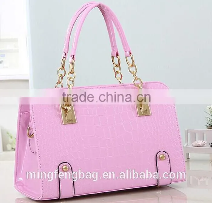 2015 New Fashionable Single Shoulder Cross Strap and Tote PU Woman Bag