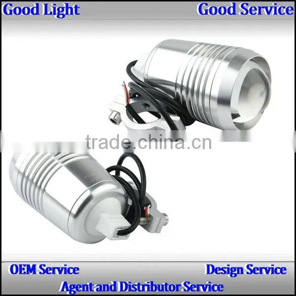 ovovs Top quality 12W silver C-ree led motorcycles lamp 12V with spot light