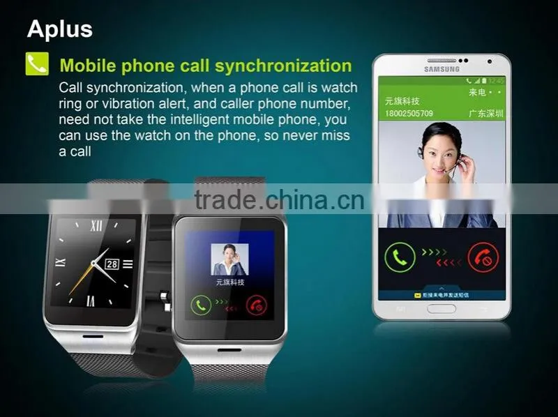 Gv18 andriod watch CPU 533MHZ bluetooth Water proof smart watch