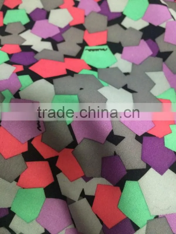 100% Polyester Printed Peach Skin Fabric