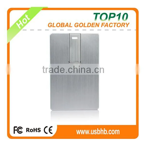 High-end metal credit card usb flash drive for business gift