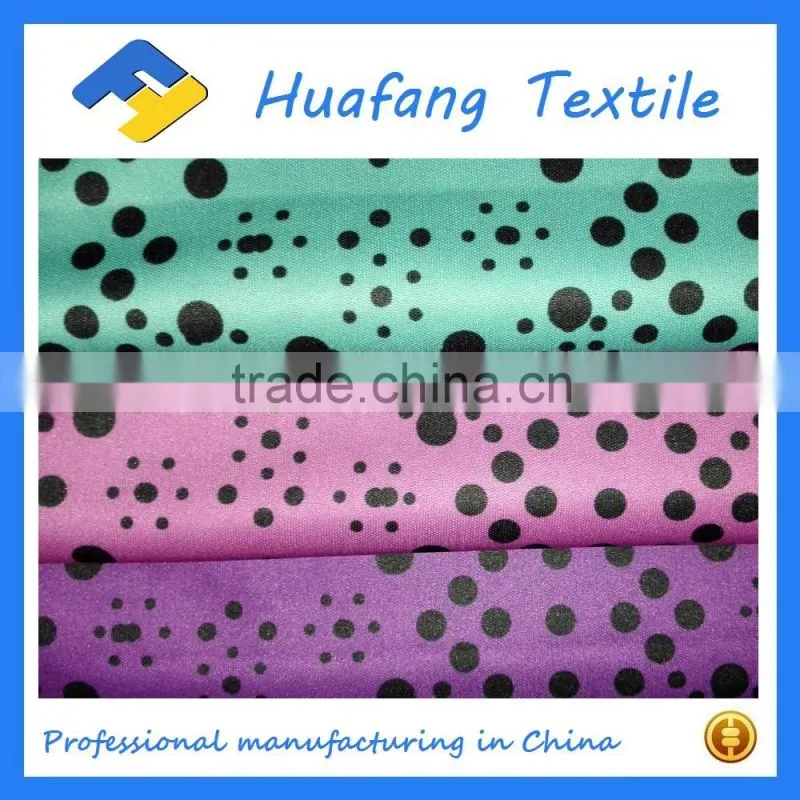 wave point printed interlock knitted fabric