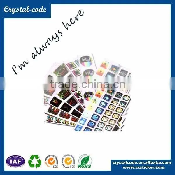 Beautiful custom die out laser hologram stickers