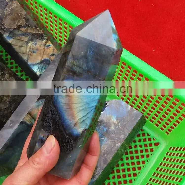 large natural labradorite wands crystal point with blue flash for sale