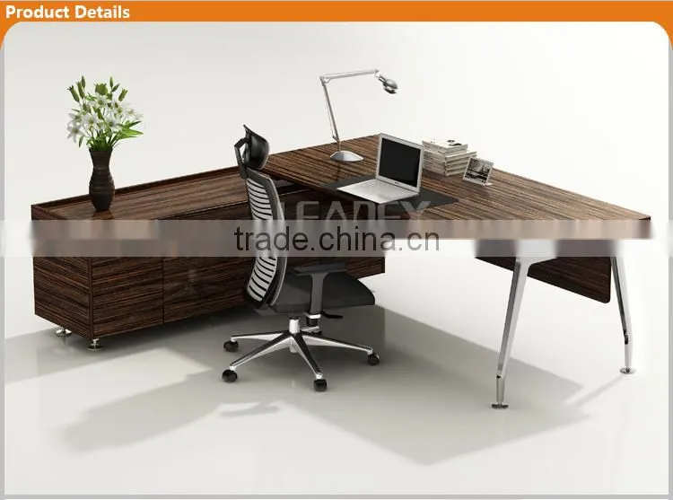 latest design hot sale manager desk with alum frame