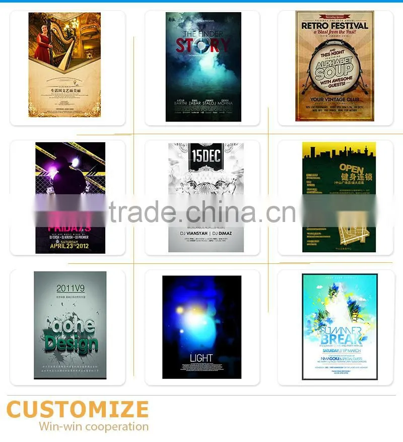 Glossy full color posters and banner printing services