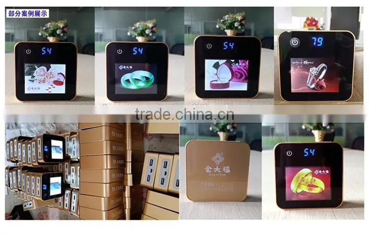 2016 Popular famous Led power bank 7800mah business gifts with colorful screen put ad on it for phone