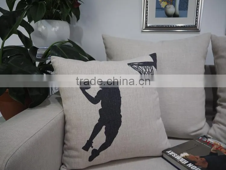 Innovative printing sports pillow cover wholesale, sublimated Team Fans Throw Pillow