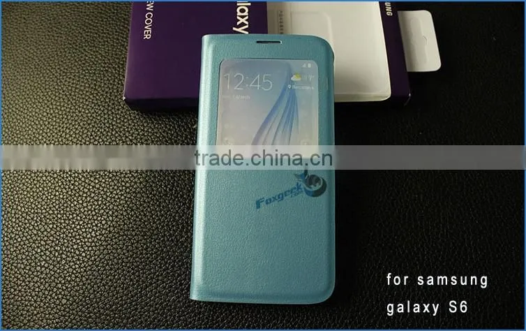 2015 Hot Sale cell phone case for S6 case. leather flip case for samsung galaxy S6