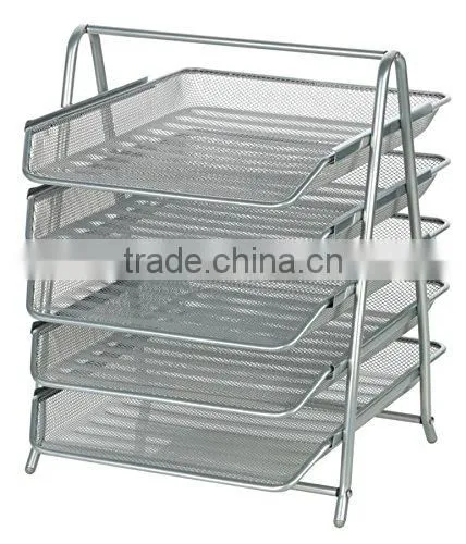 6-Pack Recycled Metal Load Letter Tray