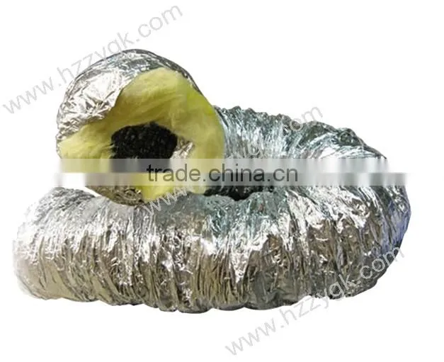Fire Resistant Insulated Aluminum Foil Flexible Air Ventilation Duct / Flexible Heat Resistant Duct Hose