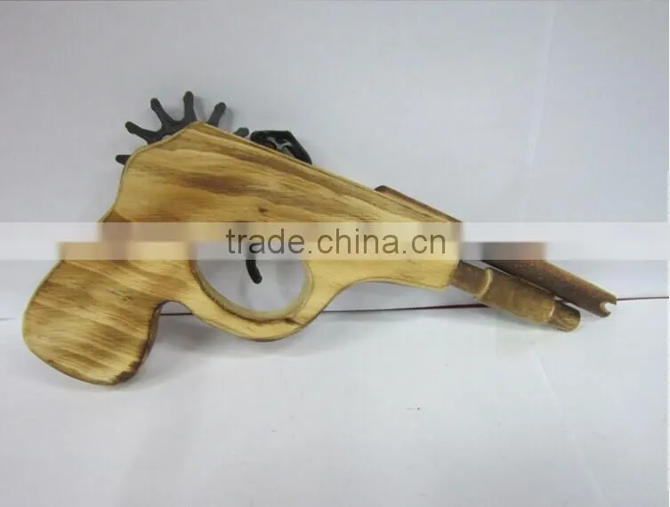 handmade rubber band gun handmade cool and simple wooden gun like real