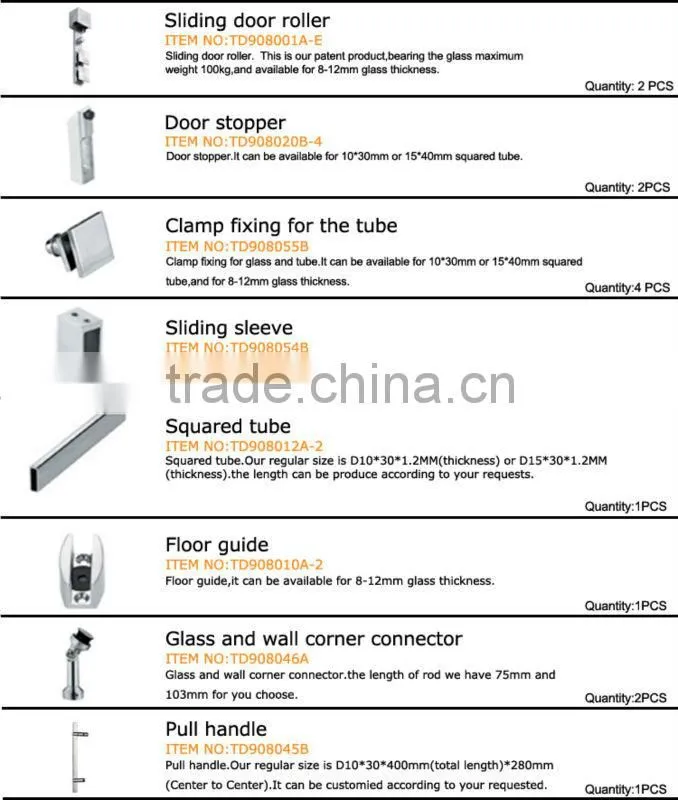 Foshan Huajian Stainless Steel 304 Sliding Garage Door Roller