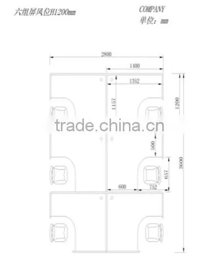 executive modern cheap office desks B-102