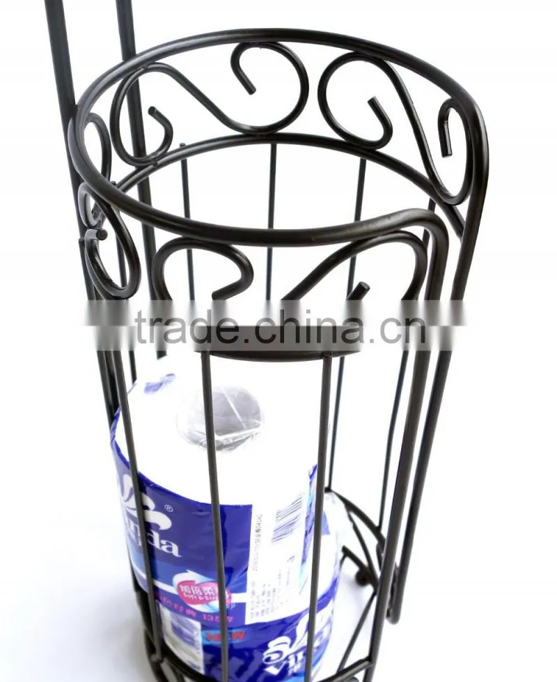 Homestar Waterproof Toilet Paper Holder Free Standing Stainless Toilet Paper Holder