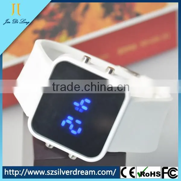 Wholesale Price Silicone Sport Mirror LED Watch Hot