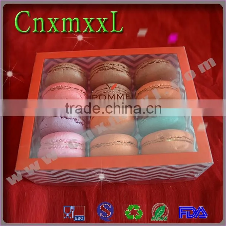 2-pack macaron clear plastic box