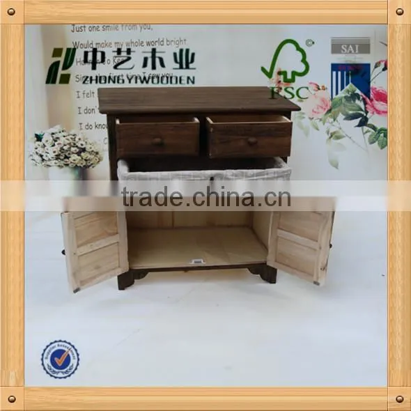 FSC&SA8000 2014 latest antique design cheap bedroom wooden furniture with cloth baskets