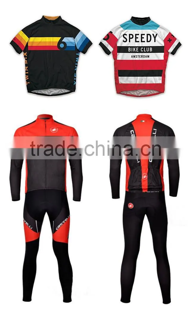 2015 OEM team cycling clothing sets cycling jersey