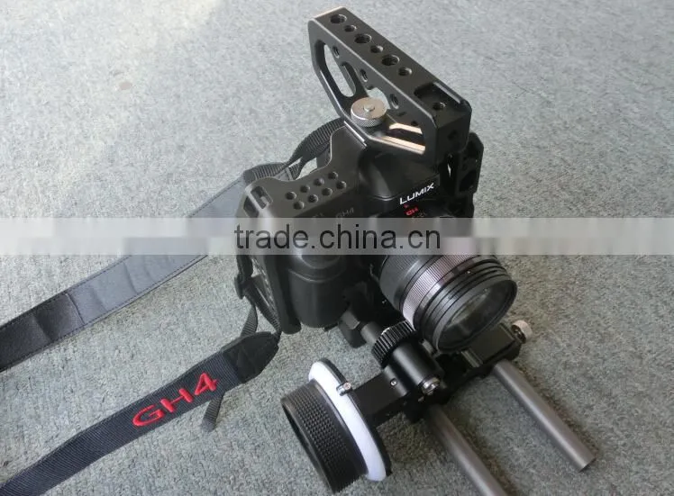 Pansonic GH4 dslr rig shoulder mount kit with detachable handle body case and 15mm system case
