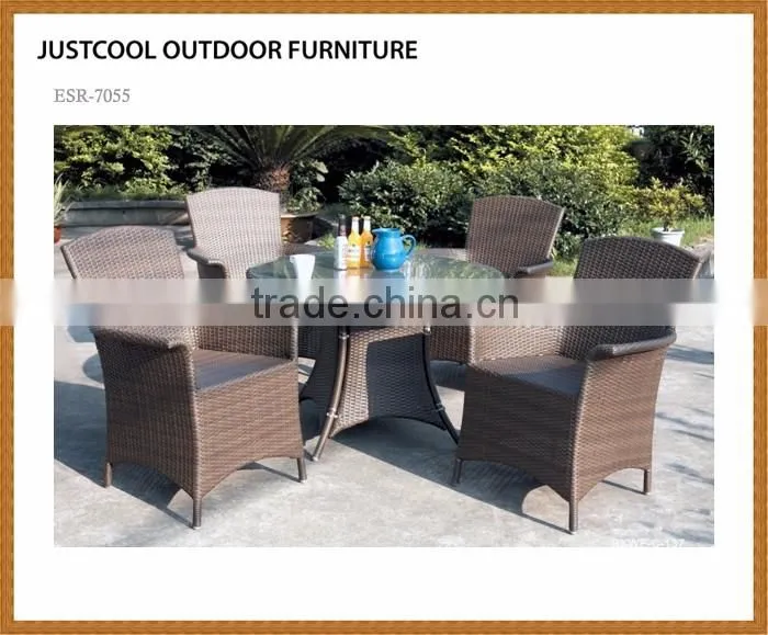 POLYNESIAN WICKER RATTAN 5 PIECE DINING SET