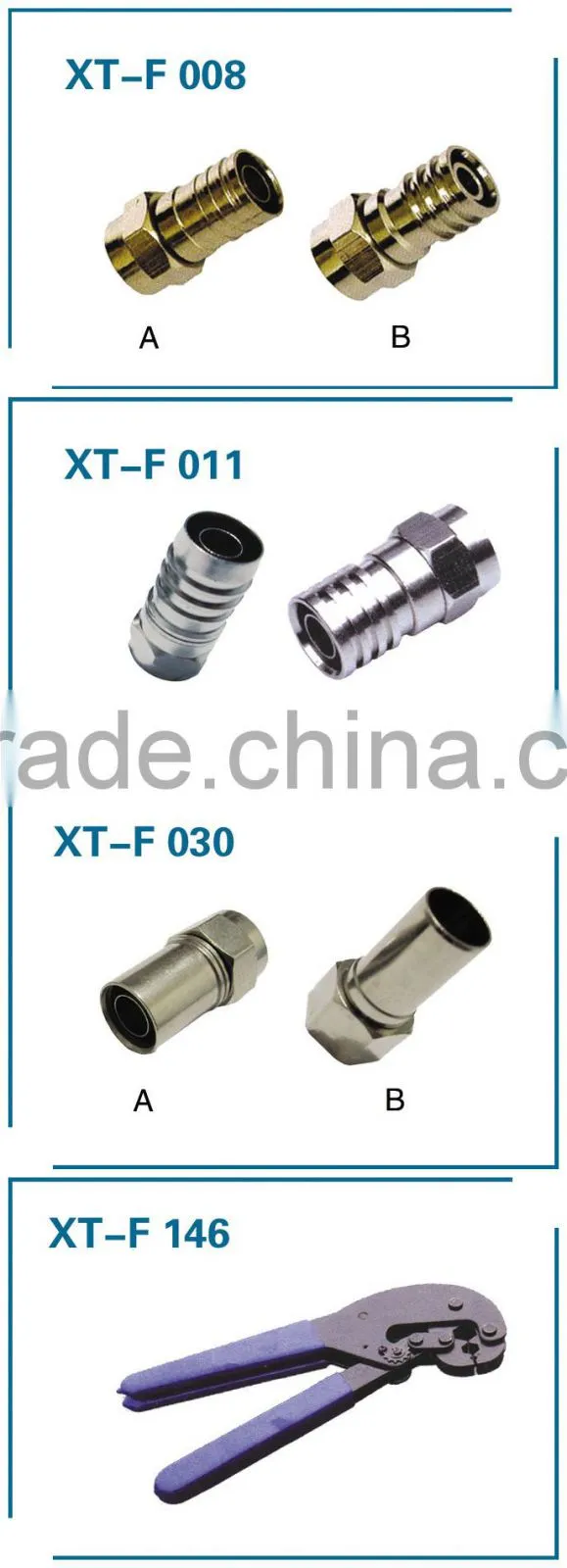 CATV RF Coaxial Cable Connector Hand crimping tool