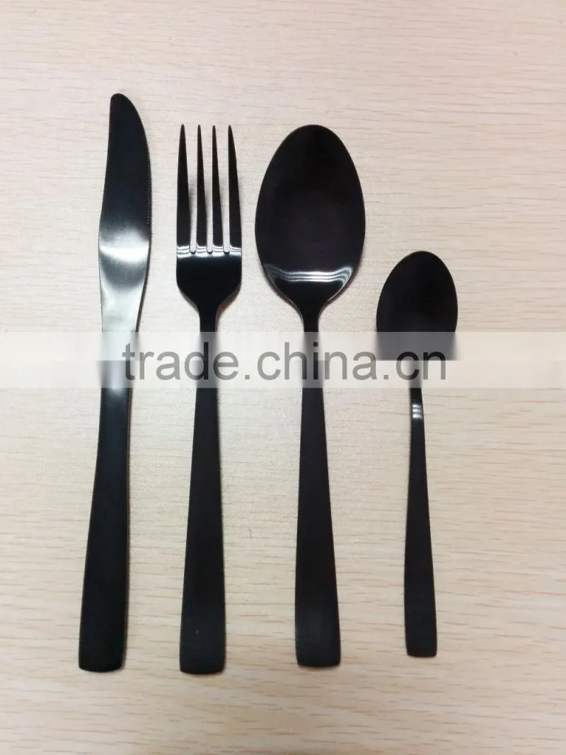 Matte black cutley set with modest thickness and cheap price