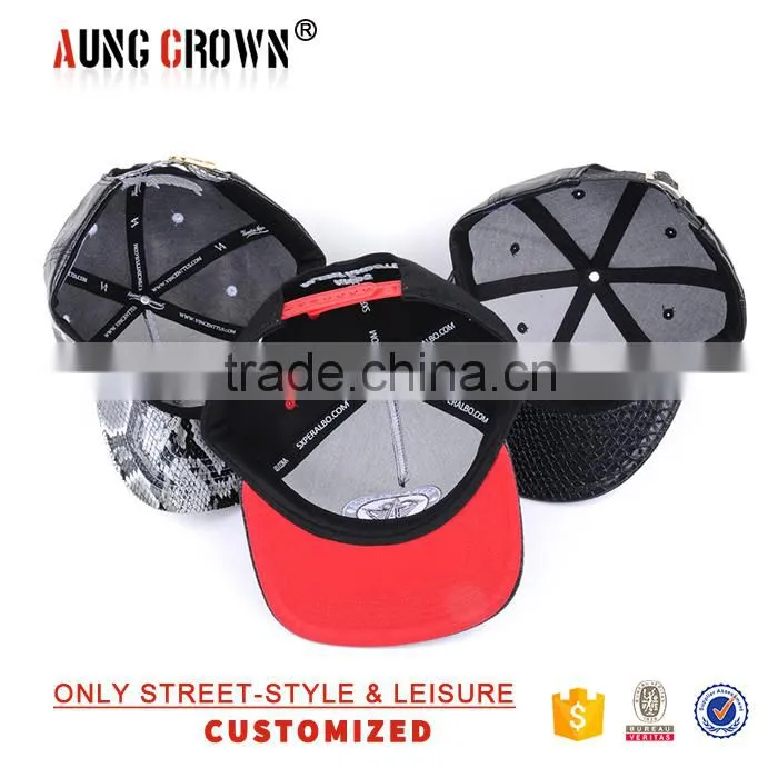 custom cap leather cap/flat brim leather cap/leather cap for unisex