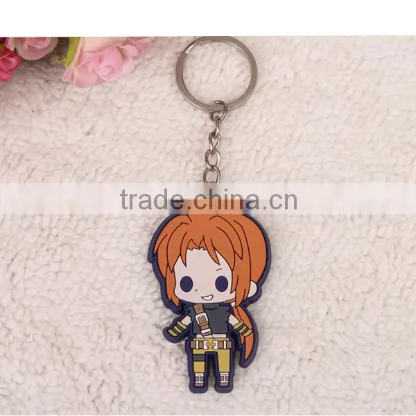 cheap custom 3D cute girl keychain